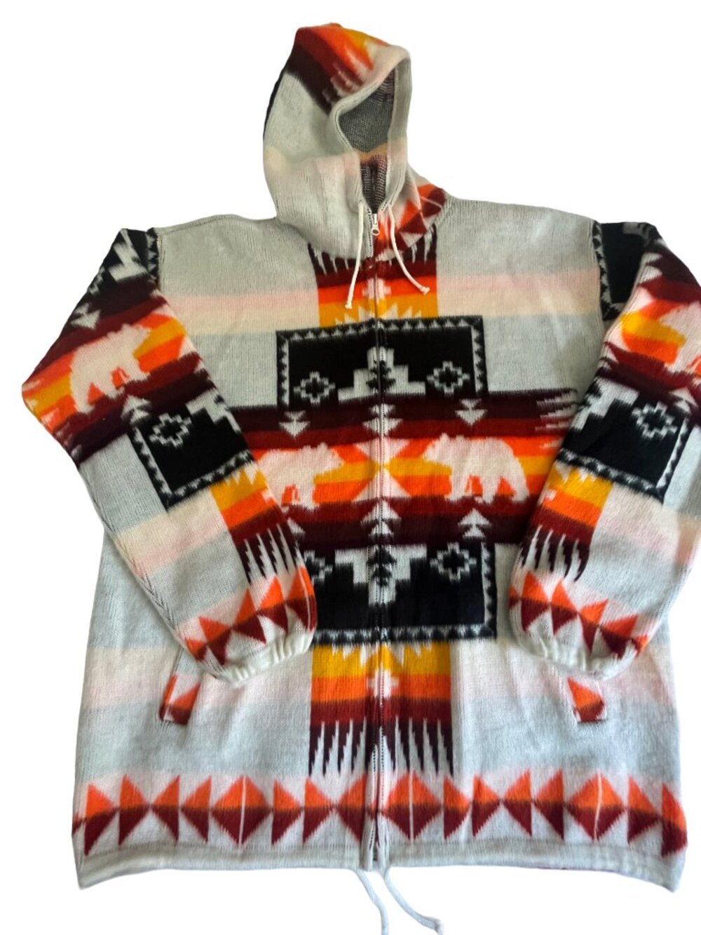 Artesanias Tuntaquimba Wool Bear Hooded Jacket XL